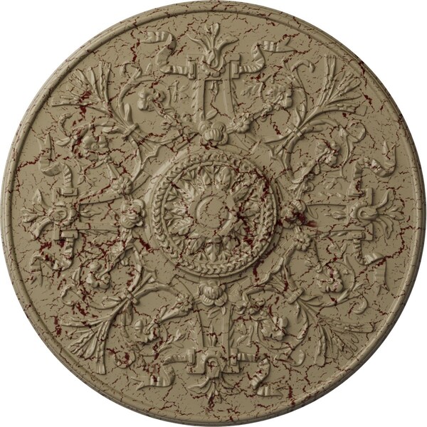 Ekena Millwork Versailles Ceiling Medallion (Fits Canopies up to 3 1/4"), 33"OD x 1 3/4"P, Gobi Desert Crackle CM33VEGDC - main